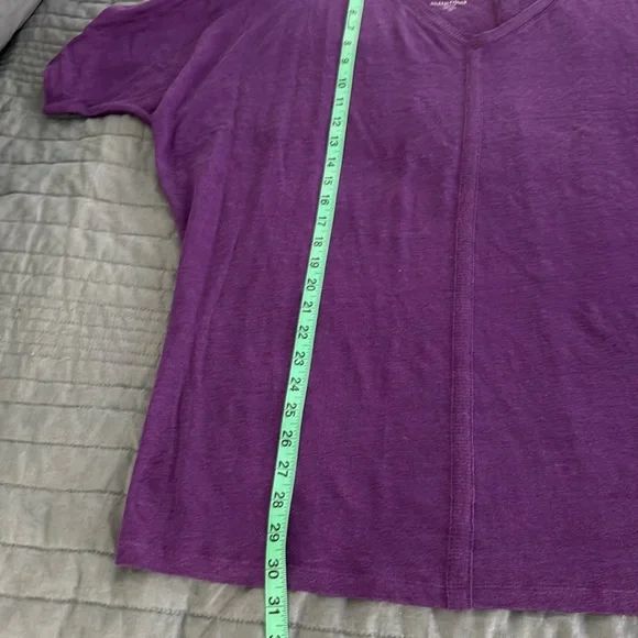 Eileen Fisher Size 1X Purple linen Tunic Top - Picture 5 of 5